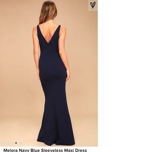 Lulu’s melora navy blue maxi formal dress